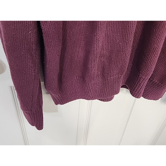 Guide Series‎ 1/4 Button Pullover Men's Size XLT Maroon Burgundy Knit Mock Neck - Picture 5 of 8